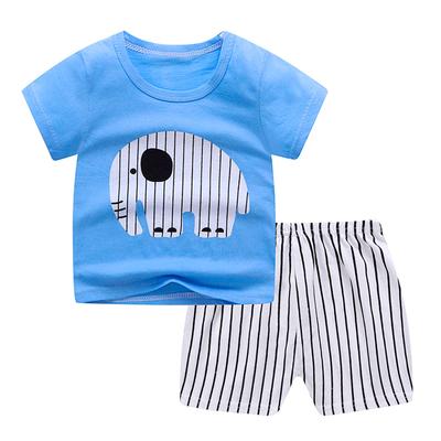 Toddler Baby Boys Girls Short Sleeve Cartoon T-Shirt+Shorts Outfits Set 0-3Y