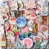 50Pcs Watercolor Diary Aesthetic Stickers Trendy Pvc Waterproof Decals For Diy Laptop Phone Case Scrapbooking