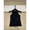 European Style 2026 Summer Rhinestone Letter Knit Vest Women’s Top