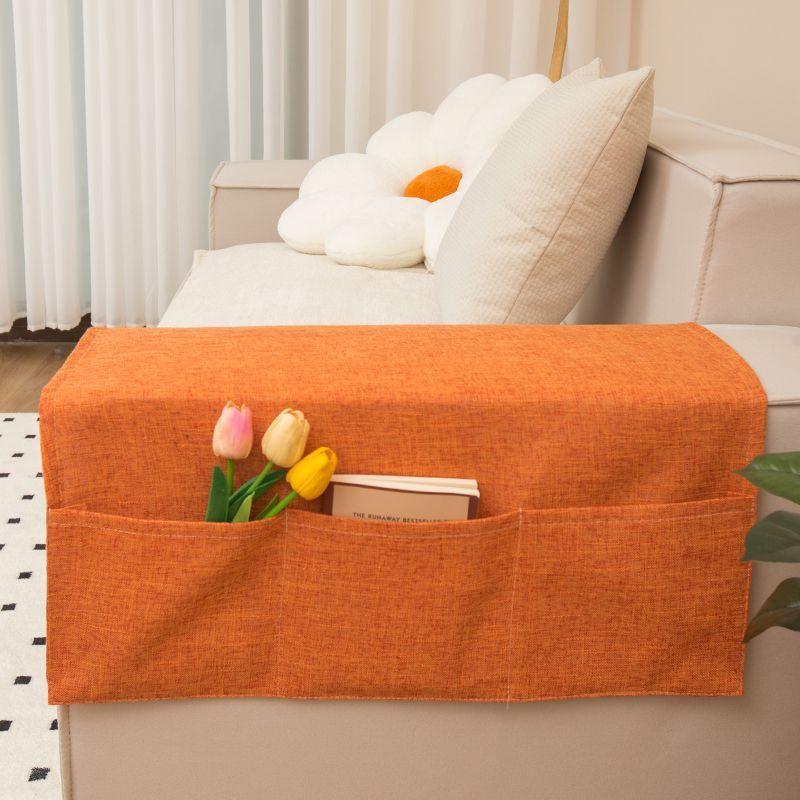 Sofa Handrail Cover Cloth Widened Imitation Linen Dust Towel Cover Pad Universal for Summer Non-Slip Towel