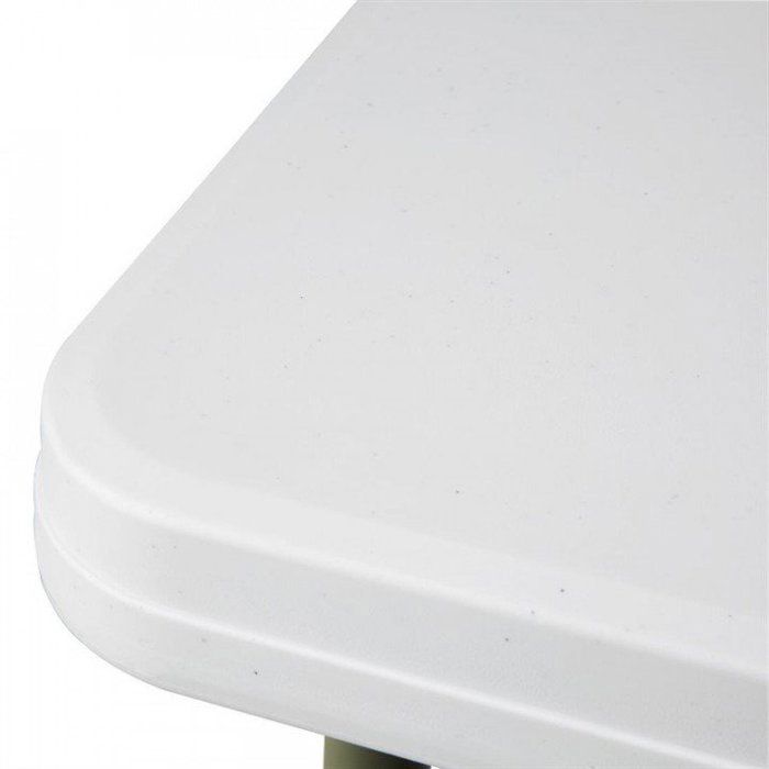 Folding Square Table - Bolero - White - 2 People - Metal - High-density Polyethylene