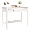 VidaXL Bureau avec tiroirs Blanc 100x50x78 cm Bois massif de pin 824644