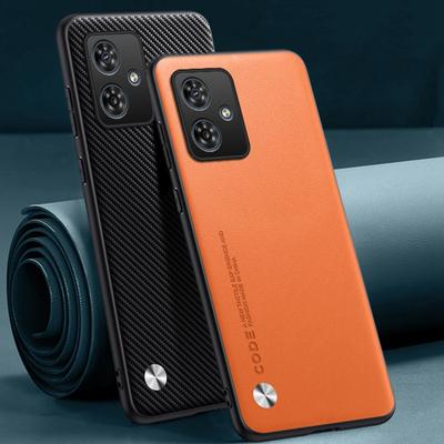 Luxus PU Ledertasche für Motorola G54 G84 Rückseite Matte Silikon Stoßfeste Schutzhülle Handyhülle für Motorola Moto G54 5G