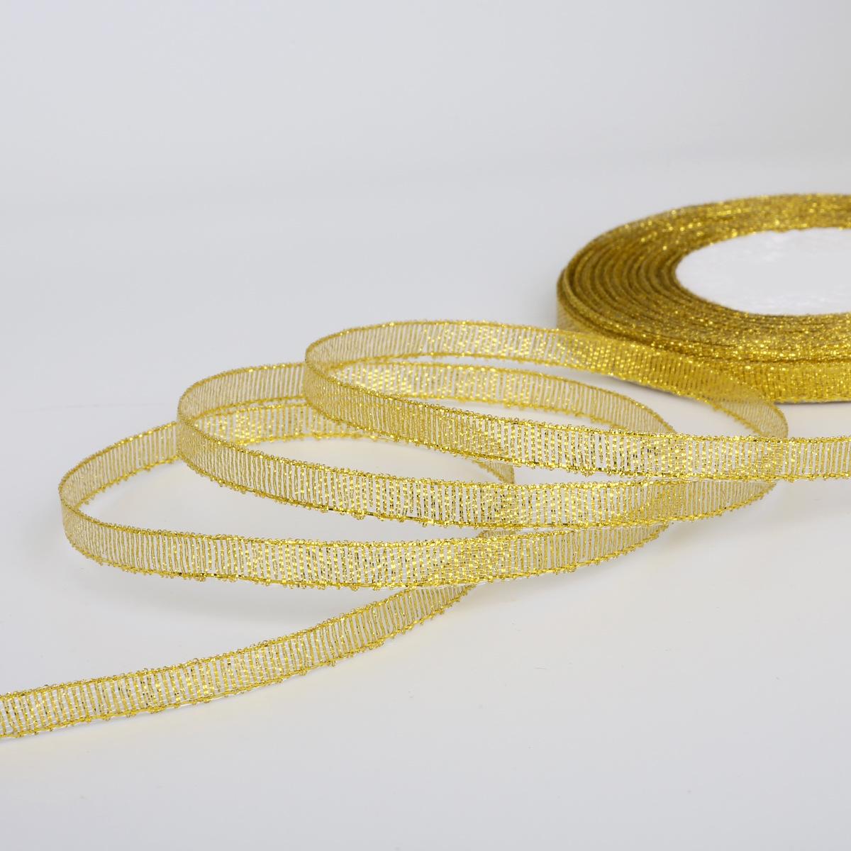 

22 м Золотая и Серебряная Блестящая Атласная Лента для DIY Торта, Упаковки и Украшений Подарков на День Рождения