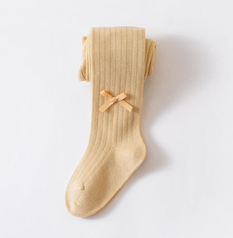 2025 A/W Baby Strampler mit Schleife aus gekämmter Baumwolle - Neugeborene Unifarbene PP-Hose für Frühling/Herbst