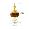 Retro Round Wood Octagonal Golden Metal Temple Table Decoration Aromatherapy Furnace Middle Eastern Arab Festival Incense Burner