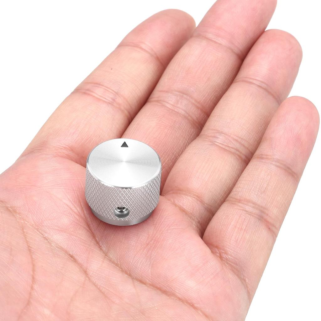 Uxcell Aluminium Potentiometer-Knopf Set aus 4 Stück Lochdurchmesser Durchmesser Universeller Lautstärkeregler-Knopf für mit Pfeil Silber (Montage 4mm/Außen 20mm/Höhe