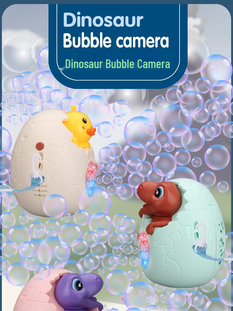 2024 Leakproof Handheld Dinosaur Egg Bubble Blower for Kids
