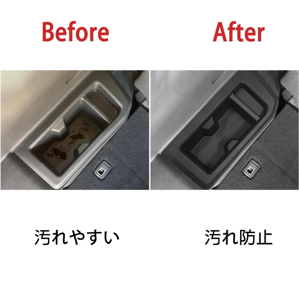 Fucaten Car Cup Holder Compatible with Toyota Land Cruiser 250 Series Console Tray Drink Holder Cover Storage TPE Material Row Cup (March 2024~) (3rd