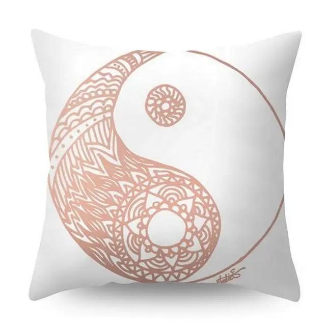 Decorative Pillowcase Rose Gold Geometric Pineapple Glitter Polyester Sofa Cushion Cover Home Furnishings