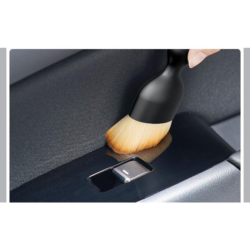 2PCS Car Air Vent Cleaning Soft Brush with Casing Car Interior Cleaning Tool Artificial Car Brush Car Crevice Dusting Car Detailing
