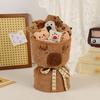 Capybara Plush Bouquet Cute Stuffed Toy Bucket Hug Gift for Birthday Holiday Room Decoration Romantic Surprise Present