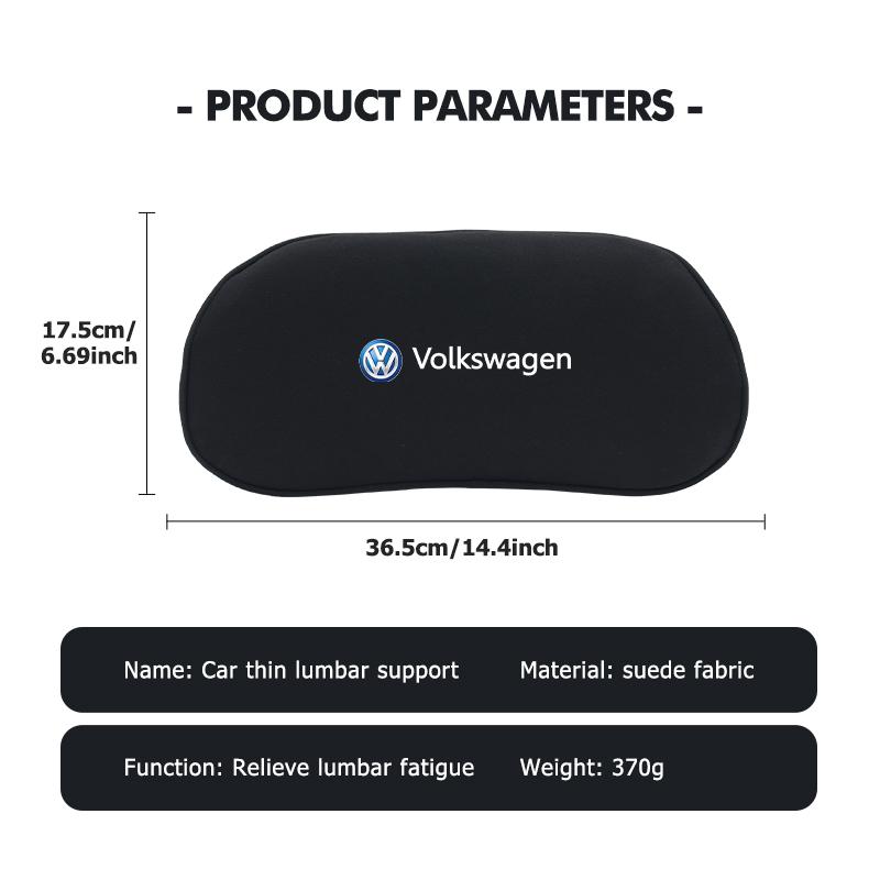 BIG1 Car Suede Headrest Neck Support Soft Seat Lumbar Accessories For Volkswagen VW Polo Jetta Sagitar Magotan Passat B5 B6 B7 CC