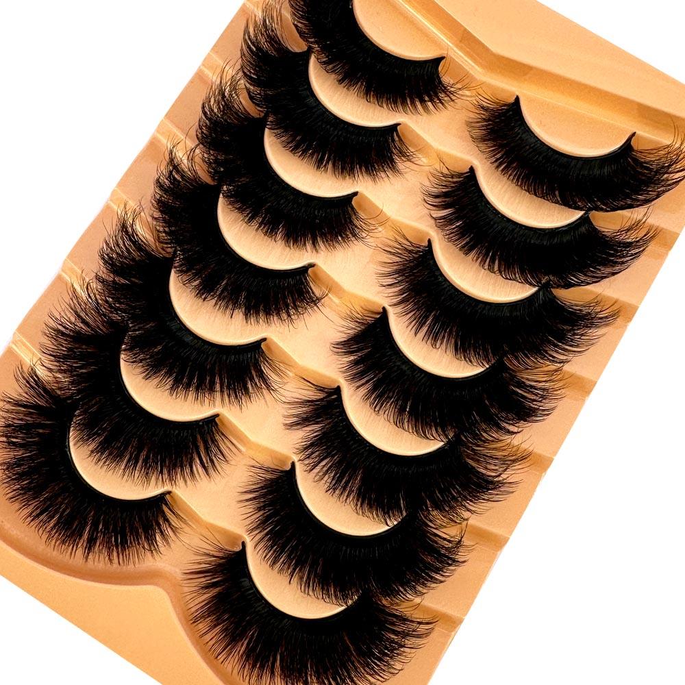 NEW 7pairs Fake Eyelashes Thick Long False Eyelashes Dramatic Lashes 3D Faux Mink Eyelashes Full Lashes Makeup
