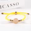 Stainless Steel Multi-Color Adjustable Bracelet with Round Tag for Laser Engraving, 15mm Hole