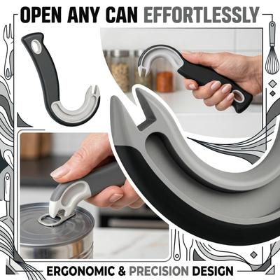 Hook-shaped Can Opener Easy-Open Lid Manual Bottle Opener