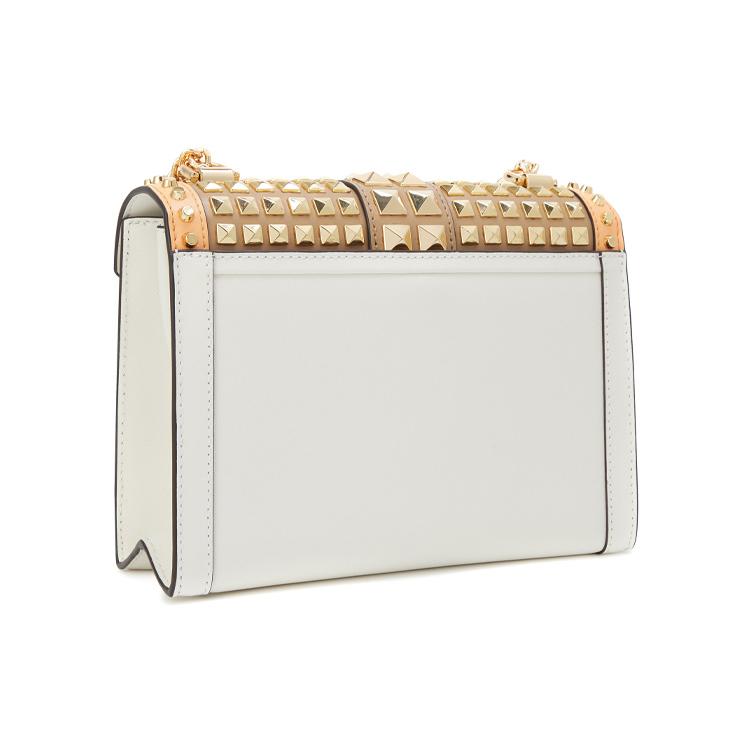 New MICHAEL KORS Whitney Leather Commute Envelope Bag, Crossbody Bag Tubas Women's Cantaloupe/White/Camel/Multicolor 30F9GWHL3T-838