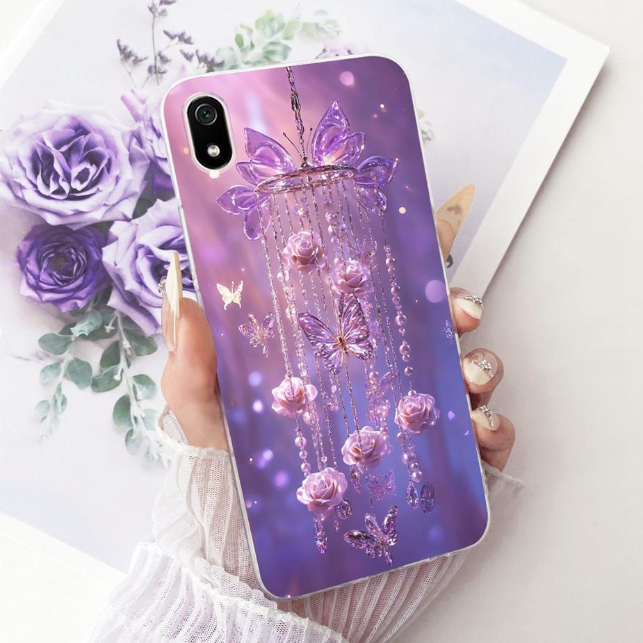 For Xiaomi Redmi 7A Case Luxury Flowers Butterfly Painted Cover Soft Silicone Case For Xiaomi Redmi 7 7A Redmi7 A Redmi7A Fundas