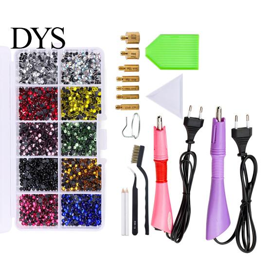 Flatback Rhinestone Setter Wand Hotfix Applicator Kit with 7 Tips, Hot Fix Crafting Supplies Tool, for DIY Clothing Fabric Craft Projects Shoes
