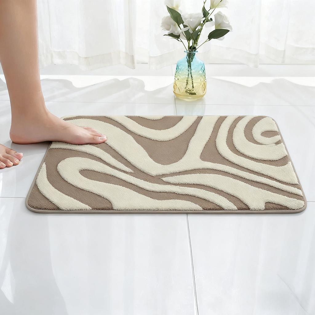 New Plush Carpet Home Anti Slip Water Absorbing Foot Mat Bathroom Door Mat Toilet Quick Drying Floor Mat