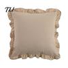 Cuscini Decorativi Tinta Unita Copricuscino Arricciato, Federa a Quadri in Cotone con Bordo Arricciato, 18x18 Comodo Slip Pollici 20x12 Copertura Decorativa per Casa di Campagna