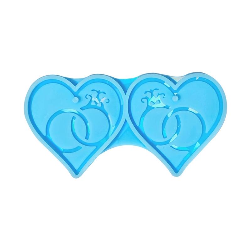 Versatile Resin Casting Mold Necklace Pendant Mold Heart Shape DIY Jewelry Making Molds for Creating Jewelry Keychains