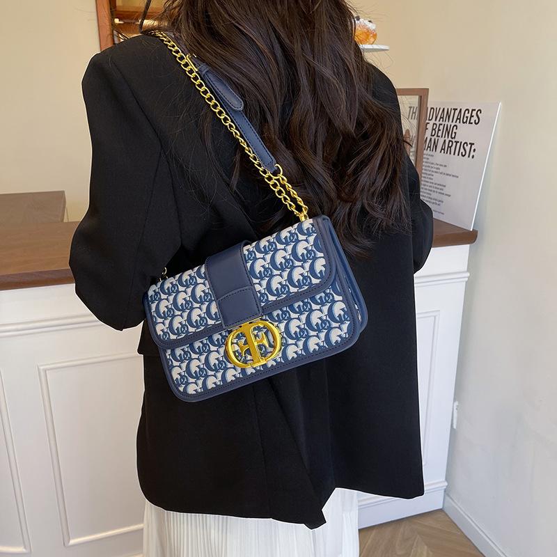 Ny mote nisjedesign populære kontrasterende farger Montaigne veske skulder crossbody trendy dameveske