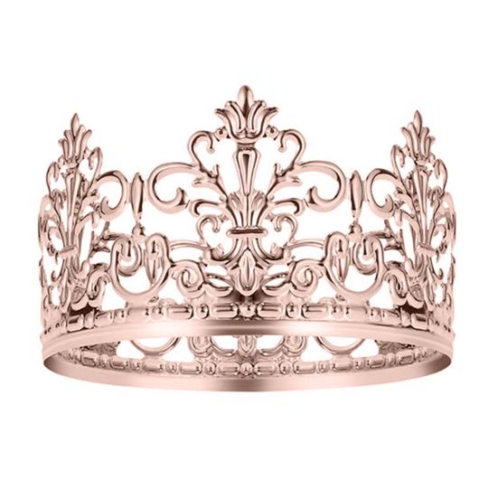 Cake Topper Rust-proof Realistic Looking Metal Crown Cake Topper Royal Themed Baby Shower