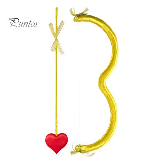 Cupidospil och pil rekvisita hjärtformad rosettdekor Alla hjärtans dag fotografi filminspelning scenkostym föreställningsrekvisita