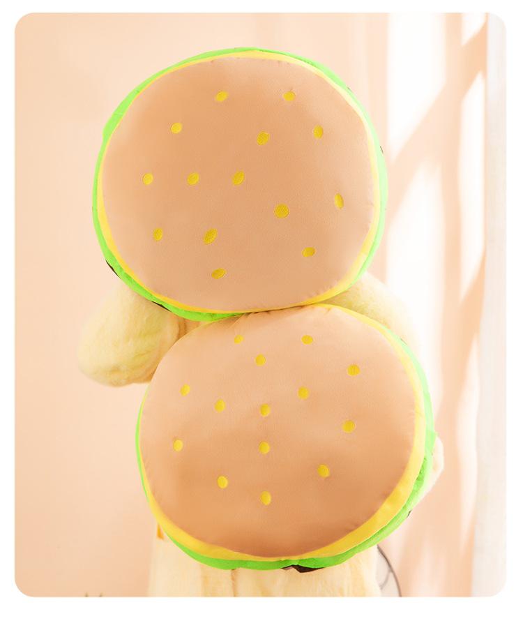 Cross-border Creative Hamburger Plush Toy Pillow for Kids – Unique Sofa Back & Seat Cushion Gift