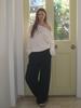 Heatherment Off-Shoulder Sweat Top (White)