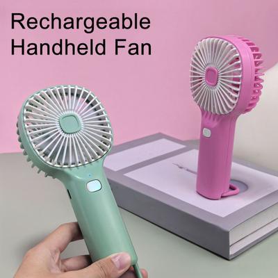 Mini Handheld Fans Portable USB Rechargeable Personal Fan for Women Girls 3-Speed Wind Mini Cooling Fan for Travel Camping Home Office
