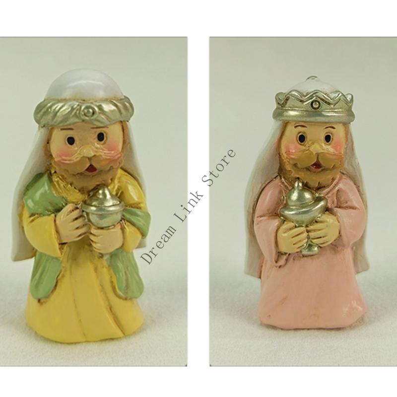 Q1FD Baby Jesuses Holy Family Statue Miniature Christmas Nativity Scene Sculpture