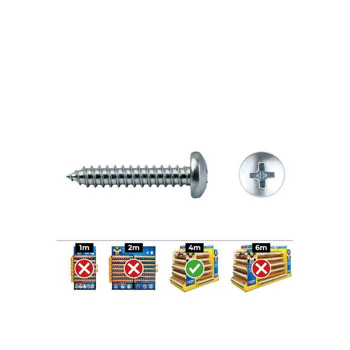 Vis Tete Cylindrique Philips Din 7981 5,5x45 Zinc Plat. Boîte 250 Uni. Celo