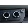 Central Console Ac Knob Cover Trim 3X For Defender 110 - Silver Aluminum