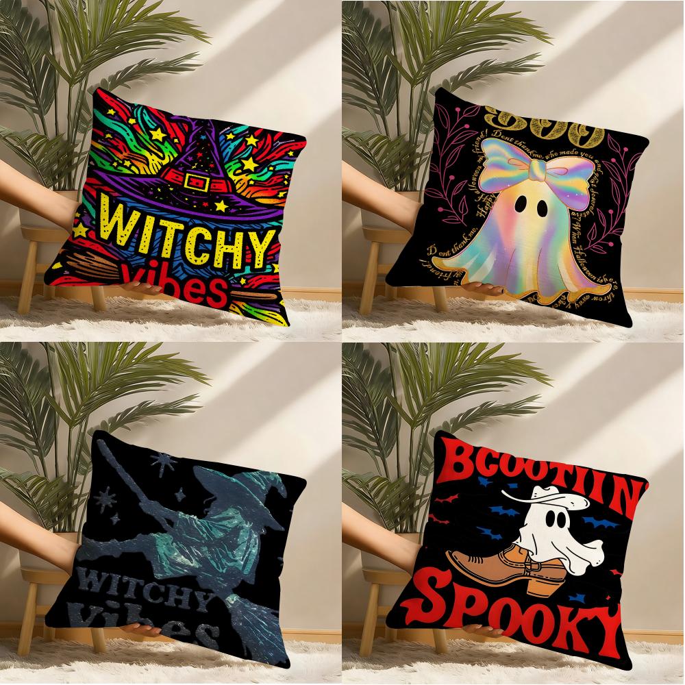 Halloween Pillow Case Pillowcase, Double-sided Printed, Sofa Cushion, Bedroom Headboard Pillow