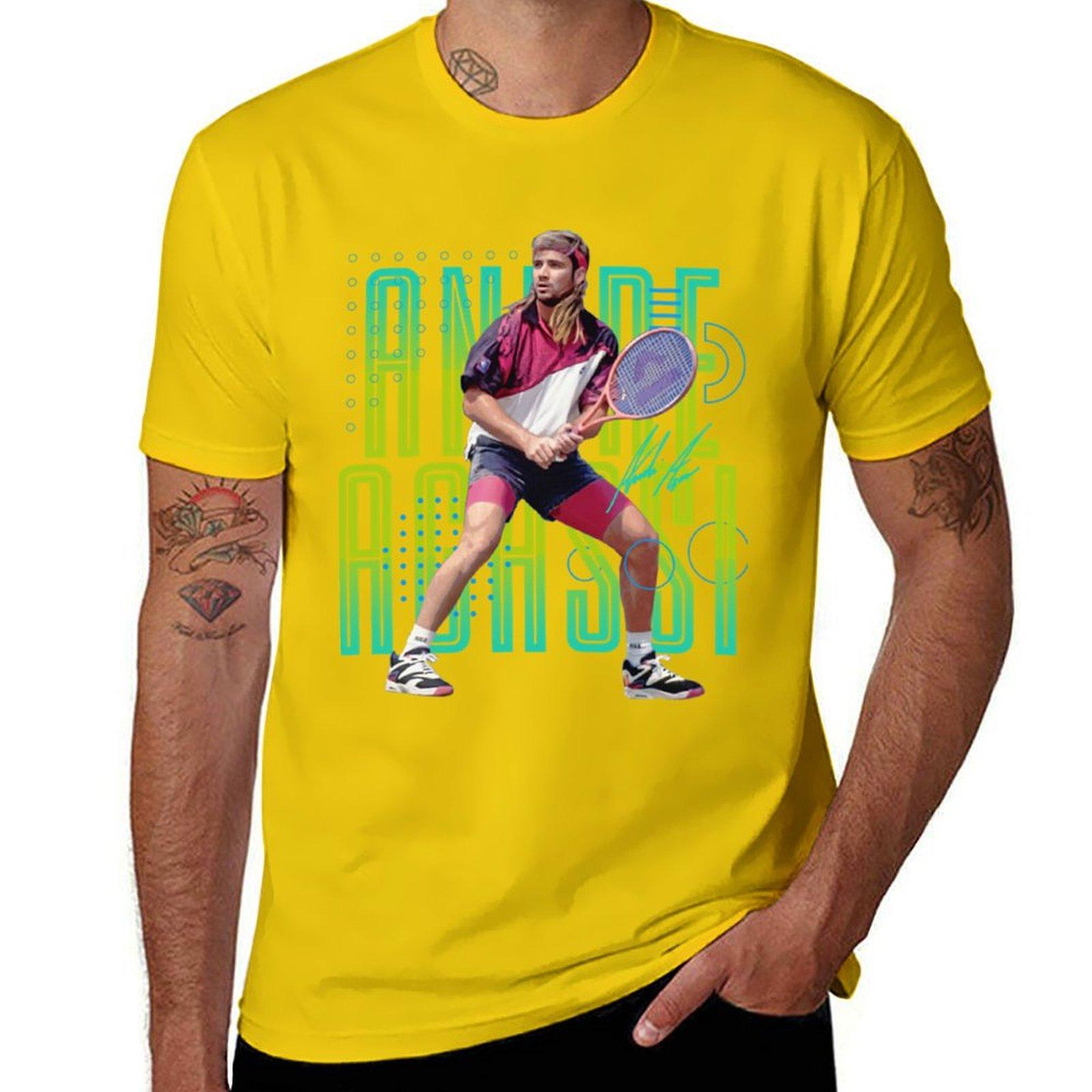 XIXI Fashion Andre Agassi 90's T-shirt custom design je eigen anime kleding zomertop T-shirt heren 3XL
