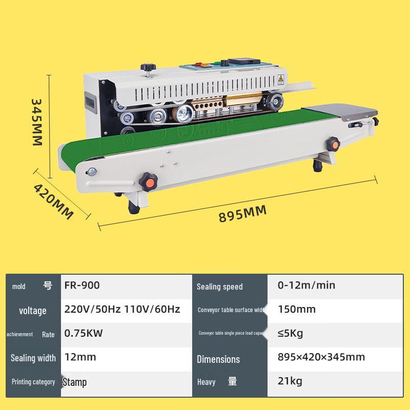 Zhi Shi FR-900 Desktop Continuous Food Sealer
