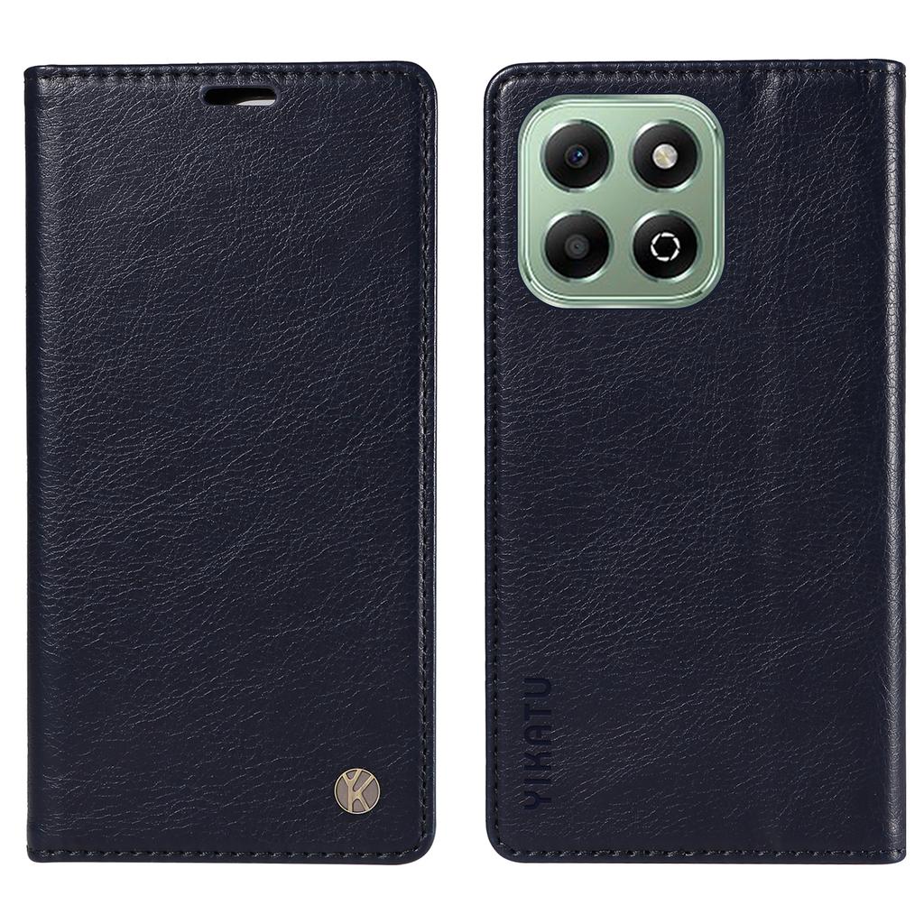 YIKATU YK-006 For Honor X6b 4G Case Wallet Litchi Grain Leather Phone Cover Magnetic Auto-Absorbed