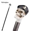 White Resin Skull Hat Head Walking Cane Fashion Decorative Steel Stick Gentleman Elegant Cosplay Cane Knob Crosier 94cm
