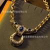 Amita Style French Buckle Western Exotic Ethnic Necklace Gold Heavy Industry Antique Jewelry Set