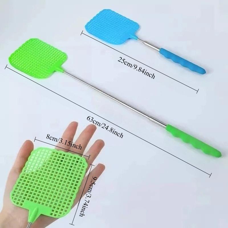 Telescopic Extendable Fly Swatter Adjustable Retractable Pest Mosquito Control Tool for Home Garden Outdoor Use