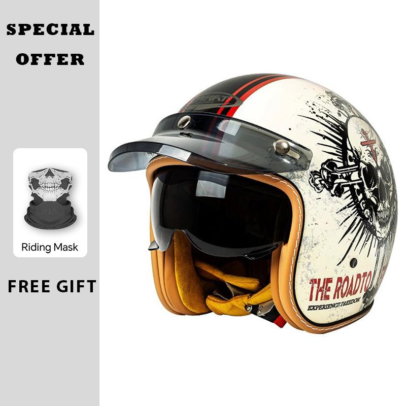 Jet Helmet Men Women Open Face Motorcycle Helmets DOT Approved Capacete De Moto ABS Material Moto Equipments ECE Certified
