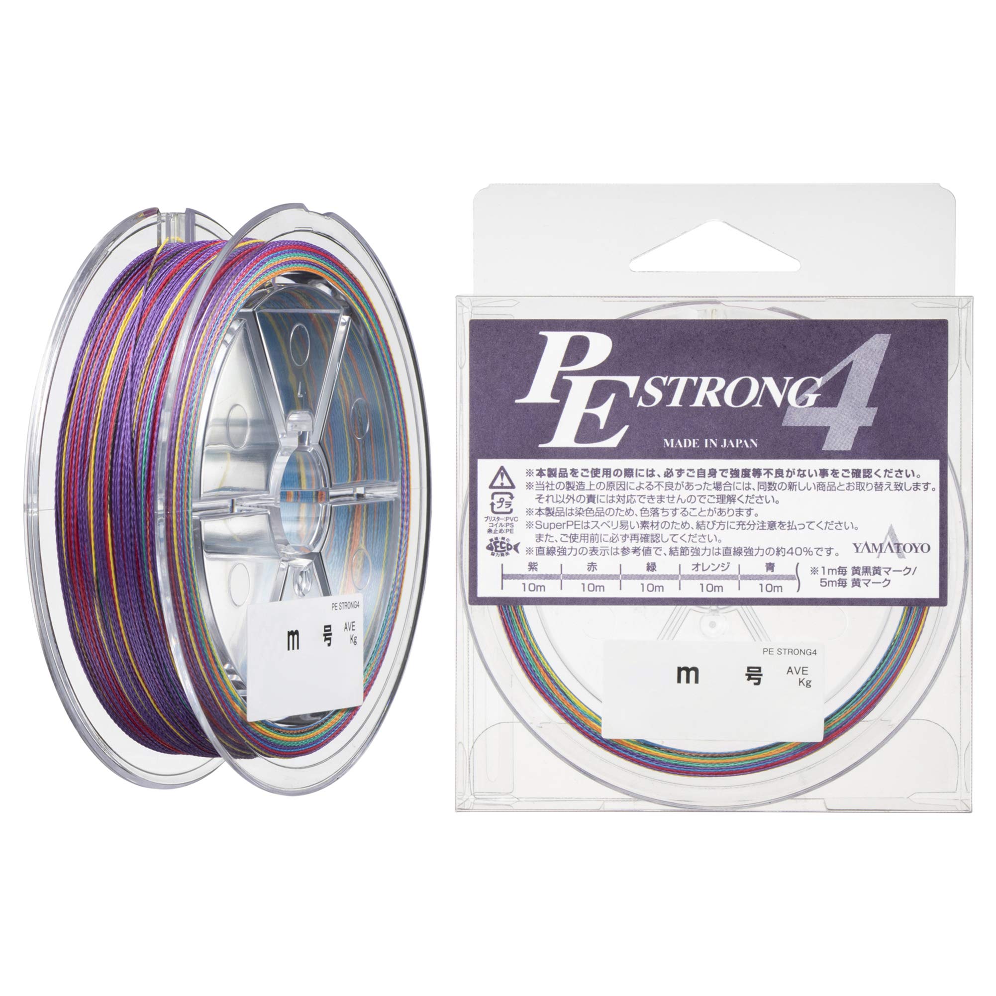 

YAMATOYO PE Line PE Strong 4 100m 4 pieces 5 colors No. 1.5 7.5kg (1m/5m mark)