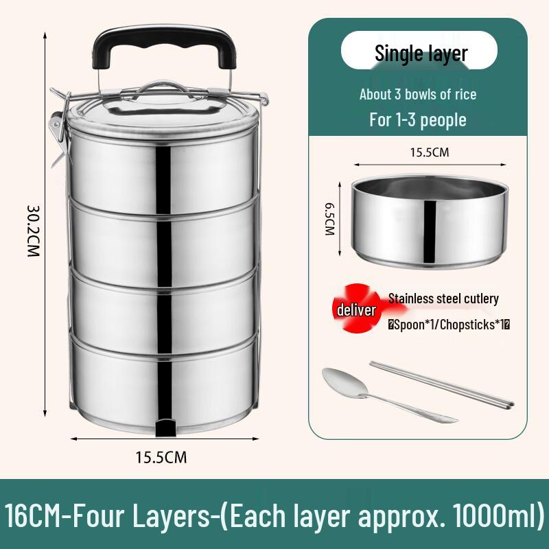 Yudu HC Stainless Steel Multi-Layer Lunch Box