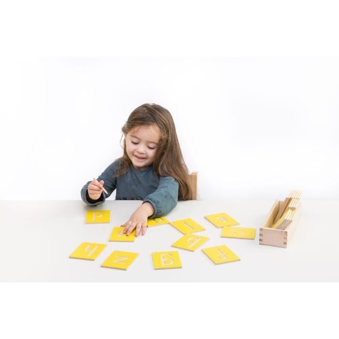 Jeu éducatif - BSM - Minuscules - Bois - Apprentissage des lettres - A partir de 4 ans