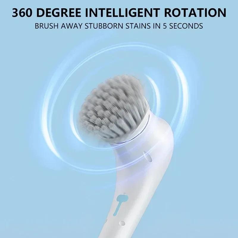 Kitchen Cleaning Tools Dish Brush Useful Things for Kitchen Gadgets Multifunction Five-in-one USB Charging Bathroom Supplies