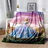 3D Glinda Musical Movie Wicked Cartoon Soft Plush Blanket,Flannel Blanket Throw Blanket for Living Room Bedroom Bed Sofa Cover