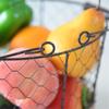 French Country Styles Iron Fruit and Vegetable Basket with Detachable Banana Hanger for Home Decoration Daily Use