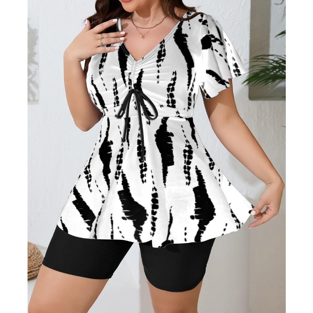 

Женские брюки танкини Plus, женский раздельный купальник 3XL белый